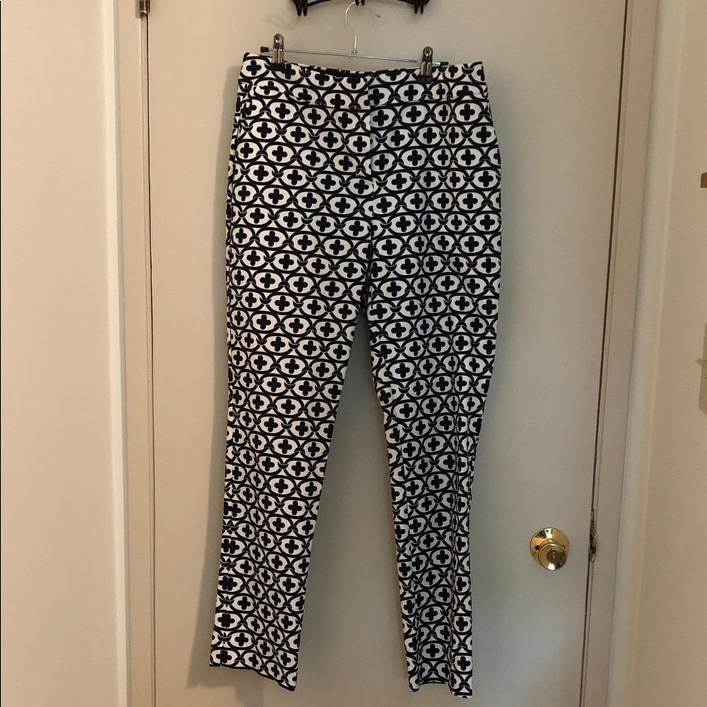 Boden Navy & White Geometric Print Chinos